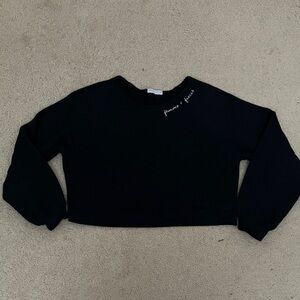 Femme & Fierce Embroidered Crop Sweatshirt, cotton, loungewear, cozy, boxy, xs/s